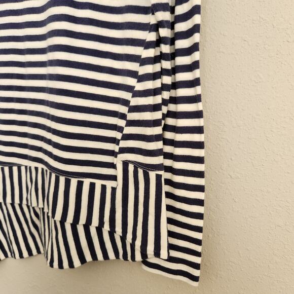 CAbi Bengal Navy & White Striped Tee Size Small Style #256 - Picture 5 of 12
